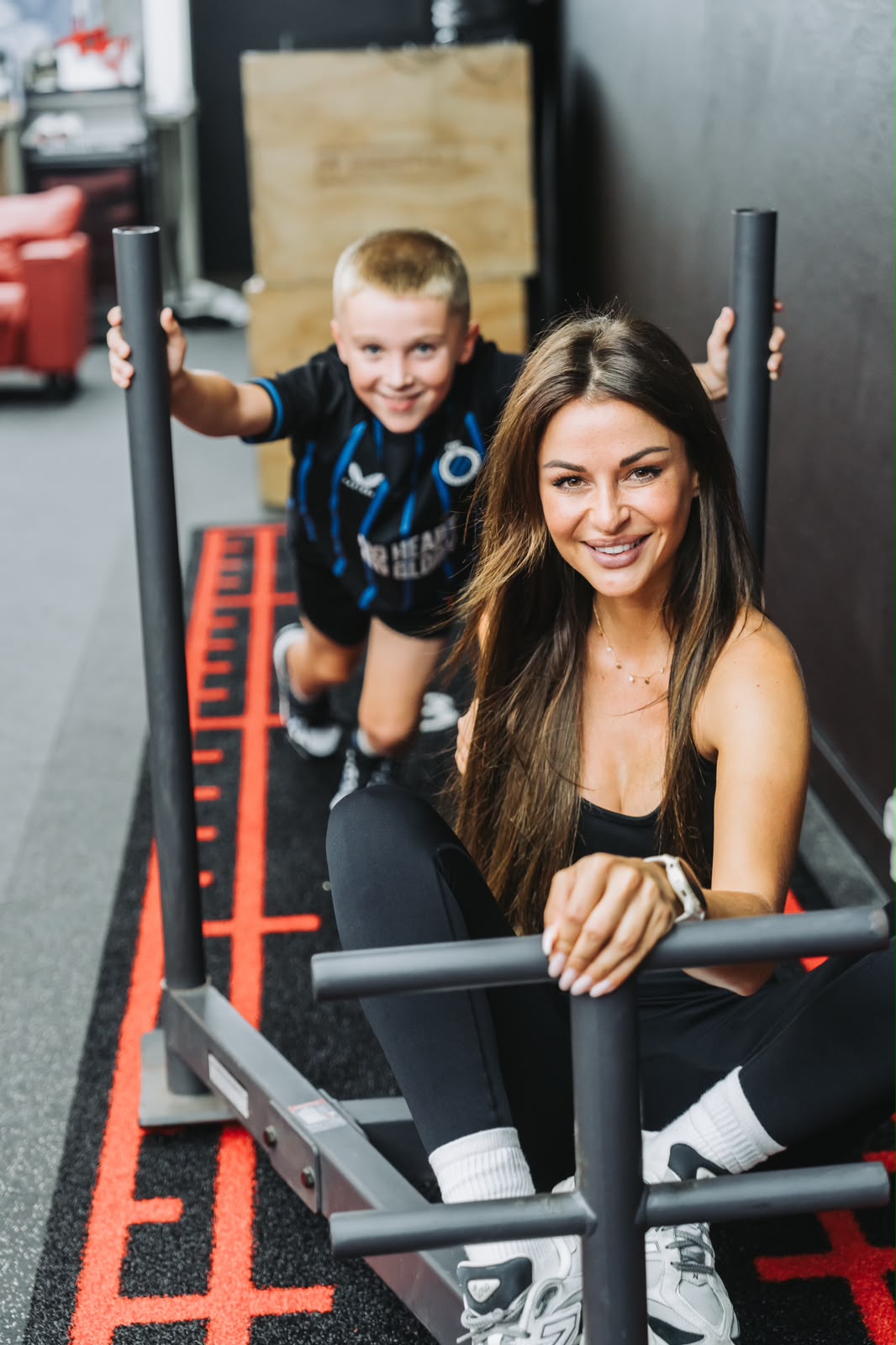 Xenia met jonge sporter